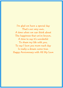 Inside: Anniversary ANV307 - Inside Card