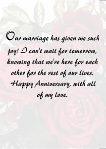 Inside: Anniversary ANV308 - Inside Card