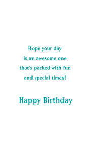 Inside: Birthday BD310 - Inside Card