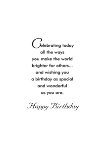 Inside: Birthday BD321 - Inside Card