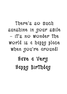 Inside: Birthday BD323 - Inside Card