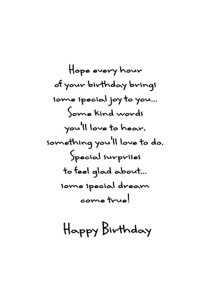 Inside: Birthday BD326 - Inside Card
