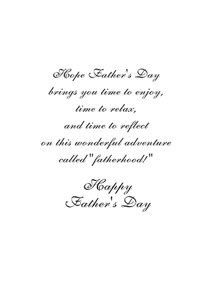 Inside: Father's Day FAD305 - Inside Card