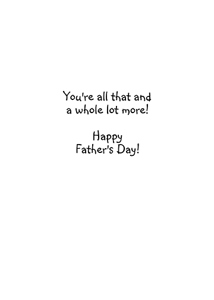 Inside: Father's Day FAD306 - Inside Card