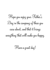 Inside: Father's Day FAD307 - Inside Card