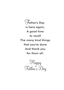 Inside: Father's Day FAD308 - Inside Card