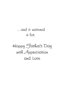 Inside: Father's Day FAD312 - Inside Card