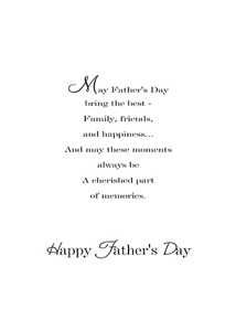 Inside: Father's Day FAD314 - Inside Card