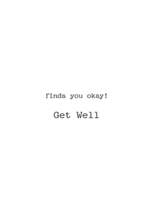 Inside: Get Well GEW300 - Inside Card