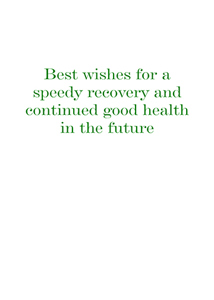 Inside: Get Well GEW305 - Inside Card