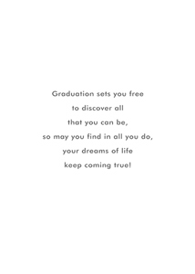 Inside: Graduation GRD303 - Inside Card