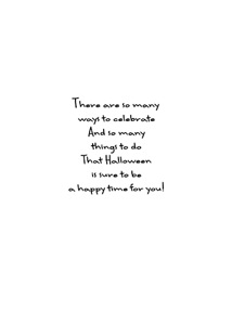 Inside: Halloween HAL306 - Inside Card