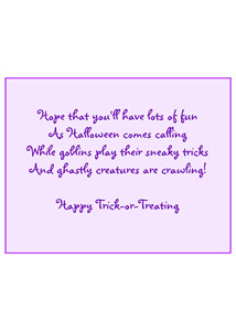 Inside: Halloween HAL308 - Inside Card