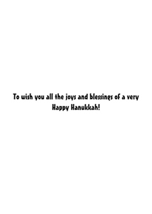 Inside: Hanukkah CHA305 - Inside Card