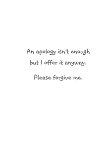 Inside: I'm Sorry SRY301 - Inside Card