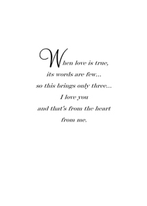 Inside: I Love You LUV310 - Inside Card