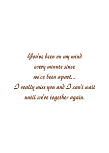 Inside: I Miss You MSU301 - Inside Card