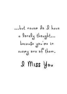 Inside: I Miss You MSU302 - Inside Card