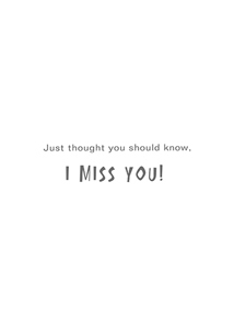 Inside: I Miss You MSU303 - Inside Card