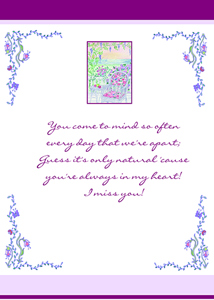 Inside: I Miss You MSU308 - Inside Card