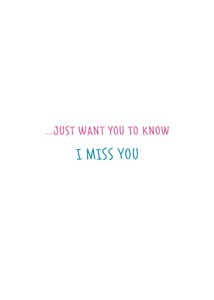 Inside: I Miss You MSU310 - Inside Card