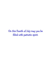 Inside: July 4th JU4303 - Inside Card