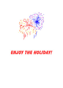 Inside: July 4th JU4308 - Inside Card