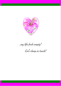 Inside: Keep In Touch KIT304 - Inside Card