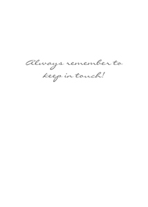 Inside: Keep In Touch KIT307 - Inside Card