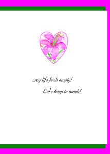 Inside: Keep In Touch KIT311 - Inside Card