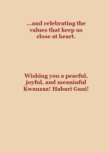 Inside: Kwanza KWA310 - Inside Card
