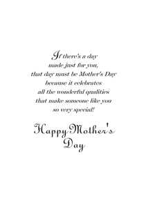 Inside: Mother's Day MOT308 - Inside Card