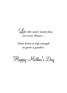 Inside: Mother's Day MOT309 - Inside Card