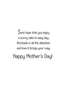 Inside: Mother's Day MOT318 - Inside Card