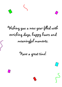 Inside: New Years NYE304 - Inside Card