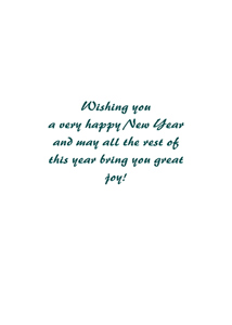 Inside: New Years NYE309 - Inside Card