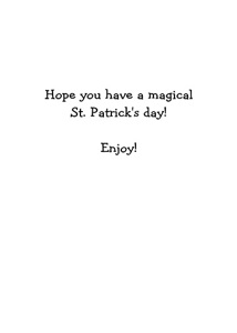 Inside: St. Patrick's Day SPD301 - Inside Card