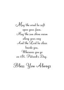 Inside: St. Patrick's Day SPD302 - Inside Card