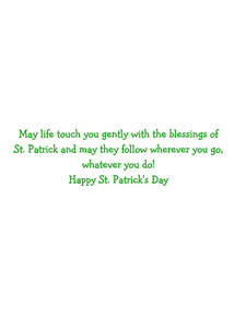 Inside: St. Patrick's Day SPD305 - Inside Card