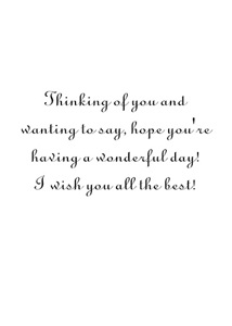 Inside: Thinking Of You TOY306 - Inside Card